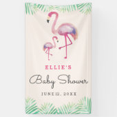 Pink Flamingo Baby Duschbanner Banner (Vertikal)