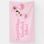 Pink Flamingo Baby Dusche Banner (Vertikal)