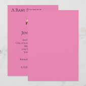 Pink Flamingo Baby Dusche Einladung (Vorne/Hinten)