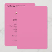 Pink Flamingo Baby Dusche Einladung (Vorne/Hinten)