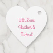 Pink Flamingo Baby Dusche Geschenkanhänger (Rückseite)