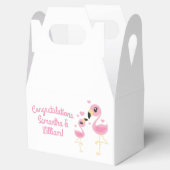 Pink Flamingo Baby Dusche Geschenkschachtel (Geöffnet)