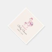 Pink Flamingo Baby Dusche Napkin Serviette (Ecke)