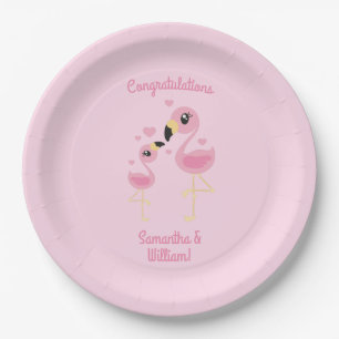 Pink Flamingo Baby Dusche Pappteller