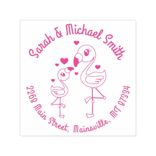 Pink Flamingo Baby Dusche Permastempel (Design)