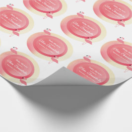 Pink Flamingo Baby Dusche | Schleifpapier Geschenkpapier