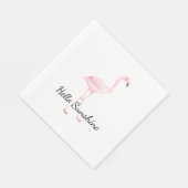Pink Flamingo Baby Dusche Serviette (Ecke)