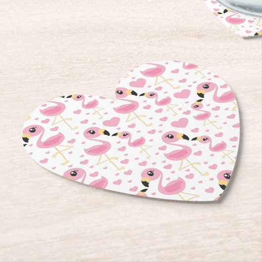 Pink Flamingo Baby Dusche Untersetzer (angewinkelt)