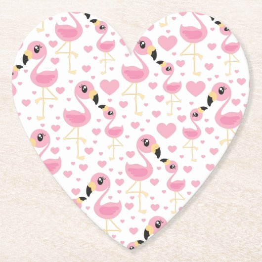 Pink Flamingo Baby Dusche Untersetzer (Vorderseite)