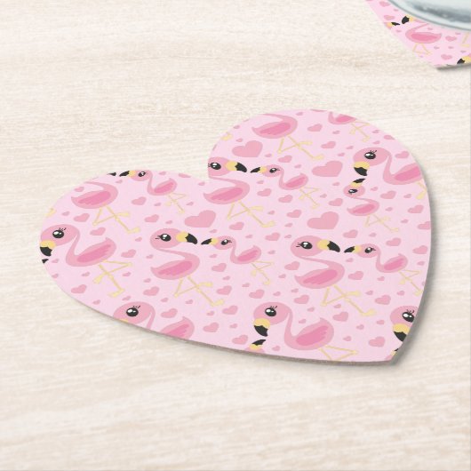 Pink Flamingo Baby Dusche Untersetzer (angewinkelt)