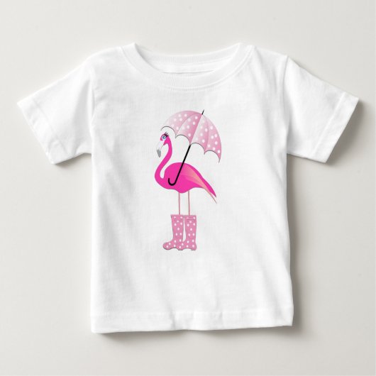 Pink Flamingo - Baby Fine Jersey T - Shirt (Vorderseite)