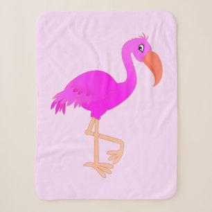 Pink Flamingo Baby Sherpa Blanket Sherpadecke