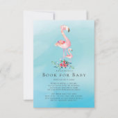 Pink Flamingo Baby Showbook for Baby Card Einladung (Vorderseite)