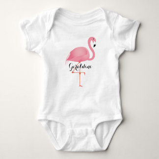 Pink Flamingo Baby Strampler