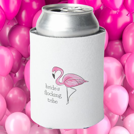 Pink Flamingo Bachelorette-Braut-Stamm Dosenkühler