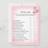 Pink Flamingo Ballerina Alte Ehefrauen Tale Dusche Einladung (Vorderseite)