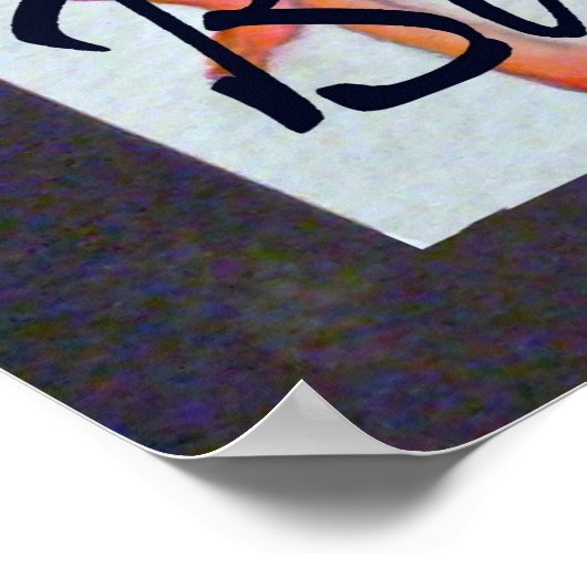 Pink Flamingo Bar & Grill Beach Poster (Ecke)