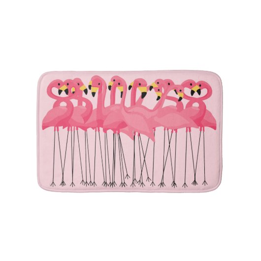 Pink Flamingo Bath Matts Badematte (Vorderseite)
