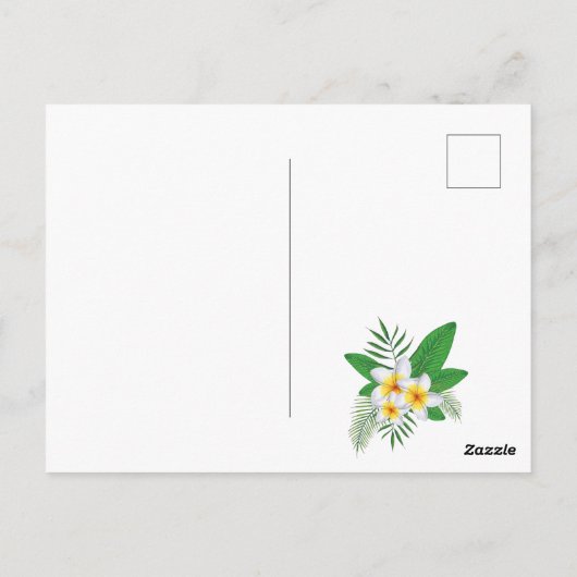 Pink Flamingo Beach Abschluss Vielen Dank Postkarte (Rückseite)