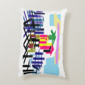 Pink flamingo beach dekokissen (Rückseite(Vertikal))