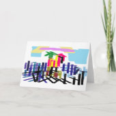 Pink flamingo beach karte (Vorderseite)