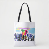 Pink flamingo beach tasche (Vorderseite)