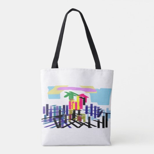 Pink flamingo beach tasche (Rückseite)