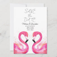 Pink Flamingo Beach Tropical Wedding