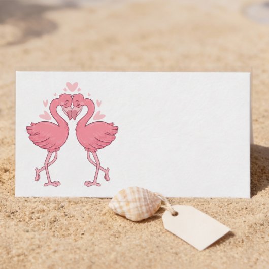 Pink Flamingo Beach Tropical  Wedding Escort Platzkarte
