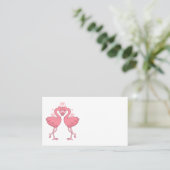 Pink Flamingo Beach Tropical Wedding Escort Platzkarte (Stehend Vorderseite)