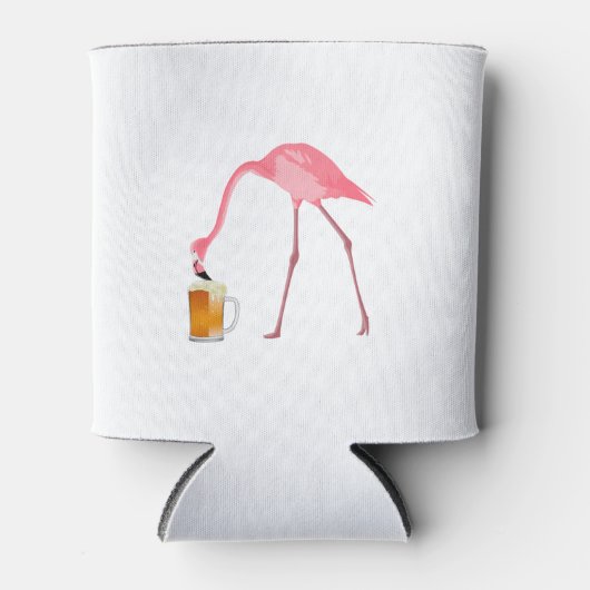 Pink Flamingo Beer Lover Dosenkühler (Vorderseite)