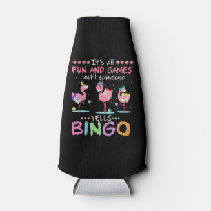Pink Flamingo Bingo Funny Gift Art Flaschenkühler