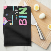 Pink Flamingo Bingo Funny Gift Art Geschirrtuch (Viertel Falte)