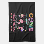 Pink Flamingo Bingo Funny Gift Art Geschirrtuch (Vertikal)