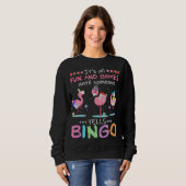 Pink Flamingo Bingo Funny Gift Art Sweatshirt (Vorne ganz)