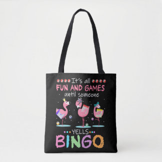 Pink Flamingo Bingo Funny Gift Art Tasche