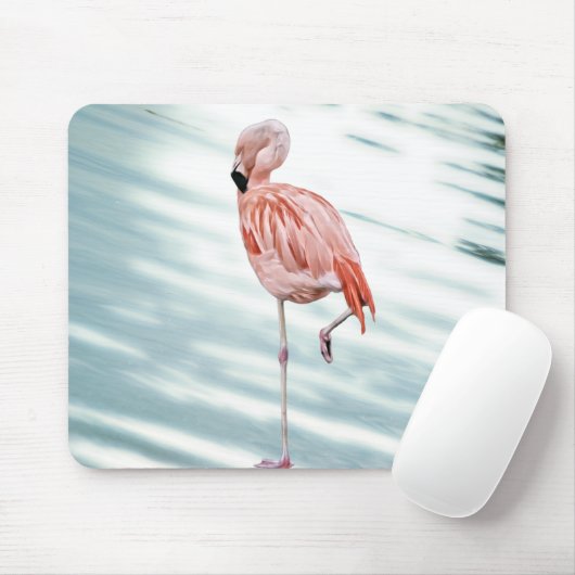 Pink Flamingo Bird Art Mouse Pad Mousepad (Mit Mouse)