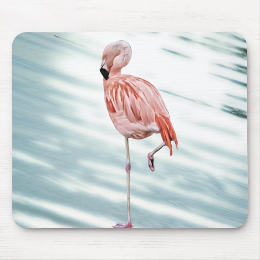 Pink Flamingo Bird Art Mouse Pad Mousepad (Vorne)