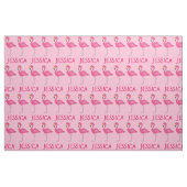 Pink Flamingo Bird Flamingos Personalisierter Name Stoff (Fat Quarter (45,7 x 55,9 cm))