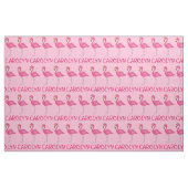 Pink Flamingo Bird Flamingos Personalisierter Name Stoff (Fat Quarter (45,7 x 55,9 cm))