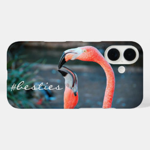 Pink Flamingo Bird Friends Foto Besties Script iPhone 16 Hülle