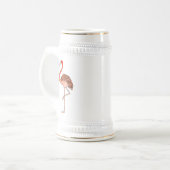 Pink Flamingo Bird Lineart-57567 Coffee Mug Bierglas (Vorderseite Links)