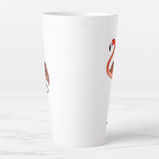 Pink Flamingo Bird Lineart-57567 Coffee Mug Milchtasse (Vorderseite)