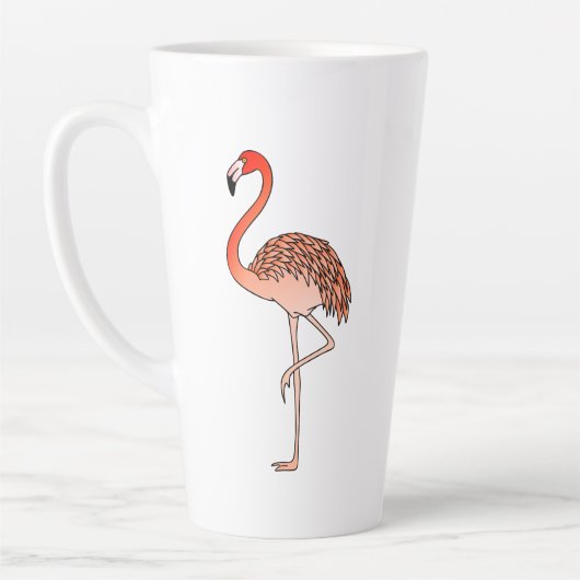 Pink Flamingo Bird Lineart-57567 Coffee Mug Milchtasse (Links)