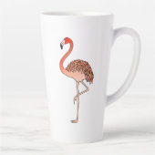 Pink Flamingo Bird Lineart-57567 Coffee Mug Milchtasse (Rechts)
