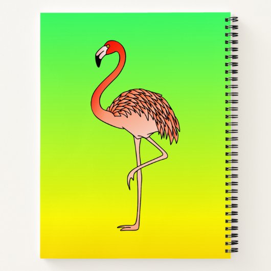 Pink Flamingo Bird Lineart-57567 Coffee Mug Notizblock (Rückseite)