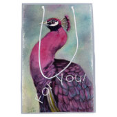 Pink Flamingo Bird Mittlere Geschenktüte (Vorderseite)