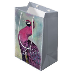 Pink Flamingo Bird Mittlere Geschenktüte
