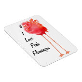 Pink Flamingo Bird Premium Magnet (Rechte Seite)