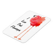 Pink Flamingo Bird Premium Magnet (Linke Seite)